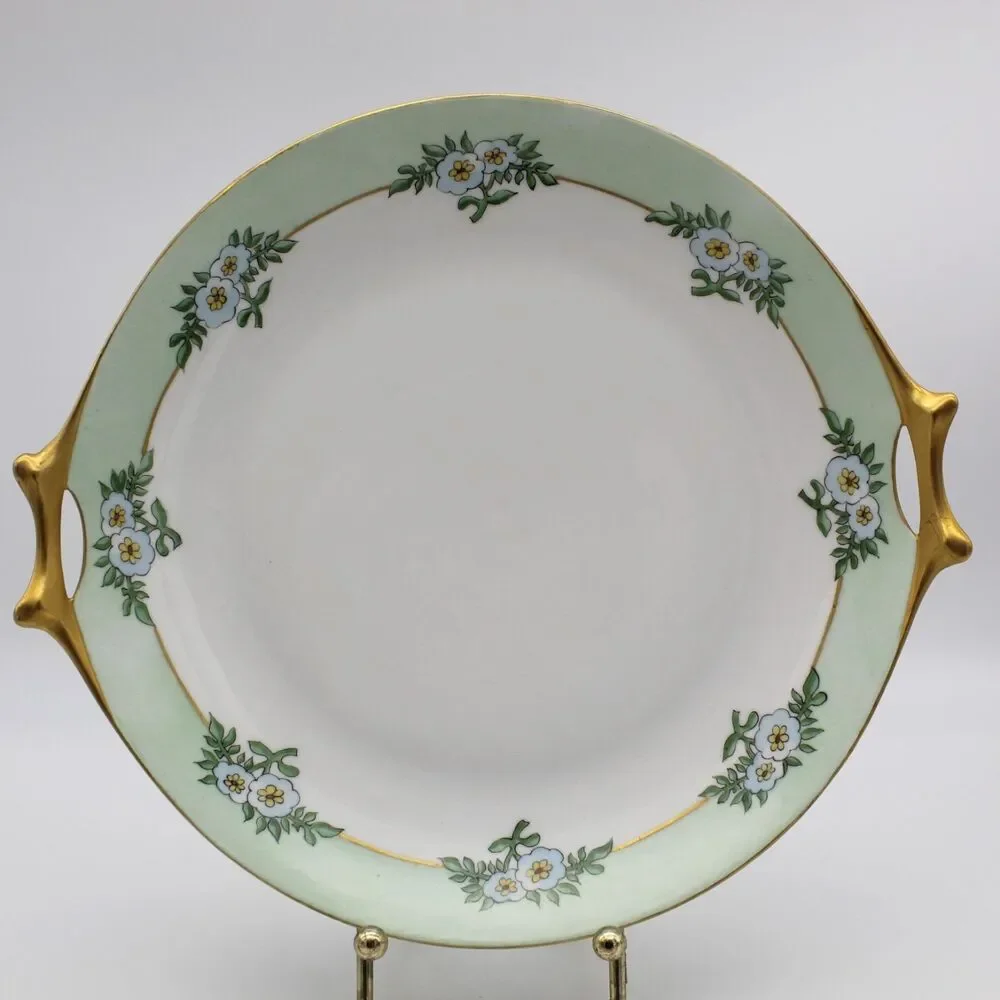 Hutschenreuther Serving or Cake Plate Dogwood Floral Design Bavaria